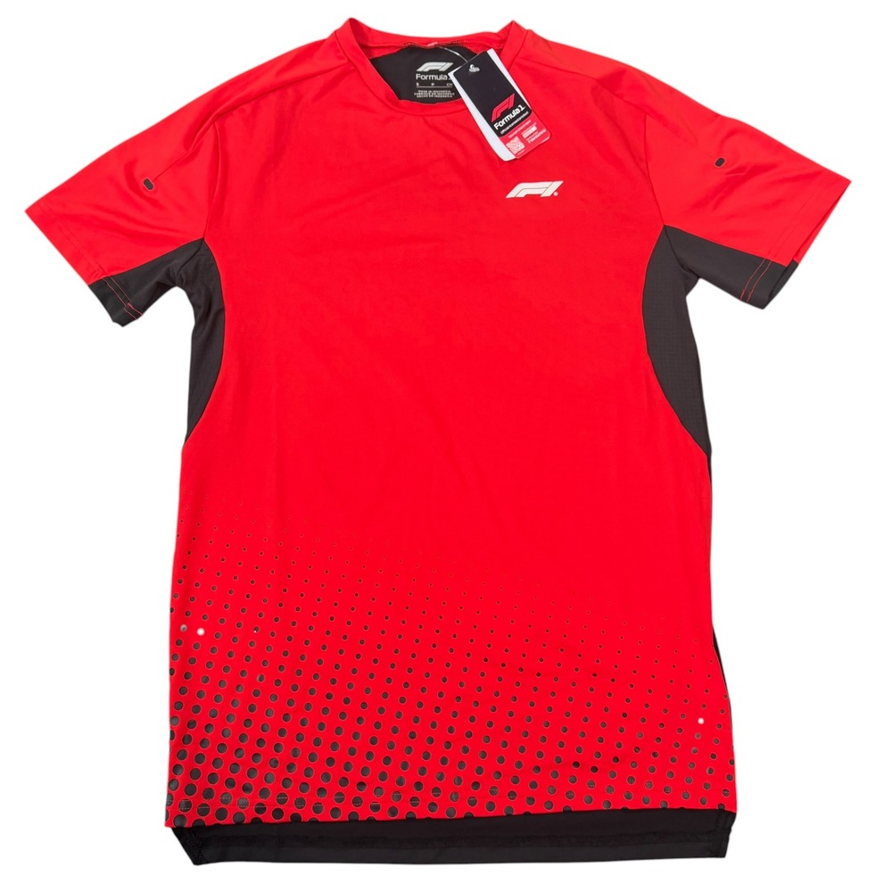 Formula 1 Mens Tech Speed Logo Red Performance Athletic T-Shirt Size S